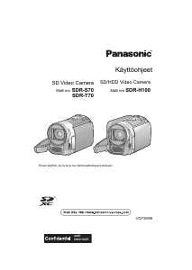 Käyttöohje Panasonic SDR-H100 Kameranauhuri