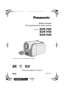 Mode d’emploi Panasonic SDR-H50 Caméscope