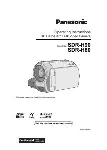 Manual Panasonic SDR-H80 Camcorder