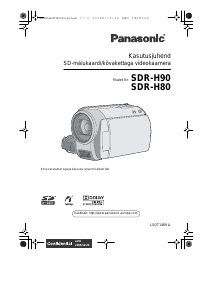 Kasutusjuhend Panasonic SDR-H80 Videokaamera