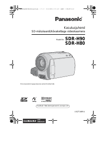 Kasutusjuhend Panasonic SDR-H90 Videokaamera