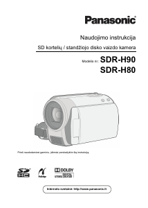 Vadovas Panasonic SDR-H90 Vaizdo kamera