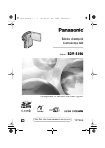 Mode d’emploi Panasonic SDR-S150 Caméscope