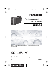 Bedienungsanleitung Panasonic SDR-S9 Camcorder