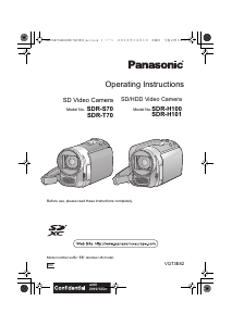 Manual Panasonic SDR-T70 Camcorder
