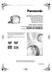 Manuale Panasonic VDR-D100EG Videocamera