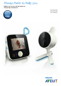 Manual Philips SCD609 Baby Monitor