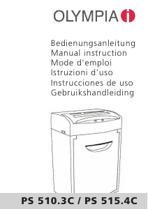 Manual Olympia PS 510.3 CCD Paper Shredder