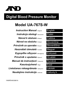 Priručnik A and D Medical UA-767S-W Tlakomjer