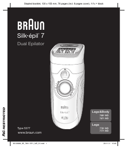 Εγχειρίδιο Braun 7871 WD Silk-epil 7 Αποτριχωτική μηχανή