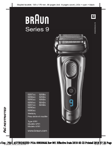 Manual Braun 9292cc Shaver