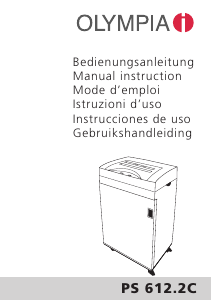 Manuale Olympia PS 612.2 CCD Distruggidocumenti