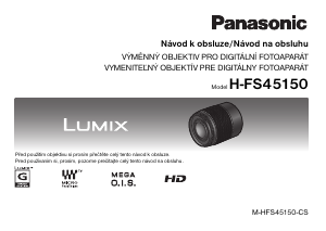 Návod Panasonic HF-S45150E Fotografický objektív