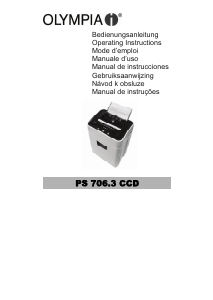 Manual Olympia PS 706.3 CCD Paper Shredder