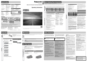 Handleiding Panasonic CQ-C1001U Autoradio