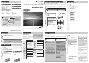 Manual Panasonic CQ-C1021NW Car Radio