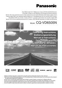 Manuale Panasonic CQ-VD6505N Autoradio