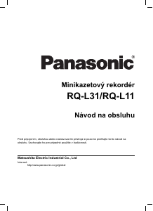 Návod Panasonic RQ-L11 Kazetový rekordér