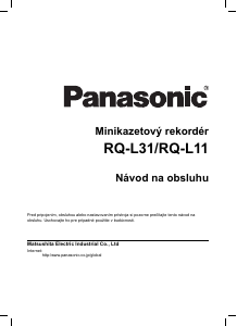 Návod Panasonic RQ-L31 Kazetový rekordér