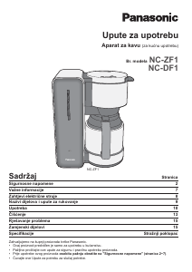 Priručnik Panasonic NC-DF1 Aparat za kavu