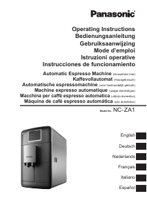 Manuale Panasonic NC-ZA1 Macchina da caffè