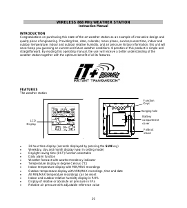 Handleiding Technoline WS 9257 IT Weerstation