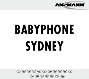 Bedienungsanleitung Ansmann Sydney Babyphone