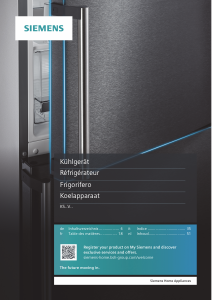 Mode d’emploi Siemens KS36VAI3P Réfrigérateur