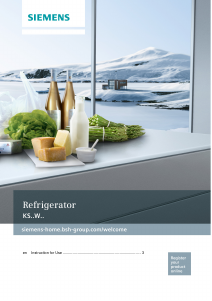 Manual Siemens KS36WBI3P Refrigerator