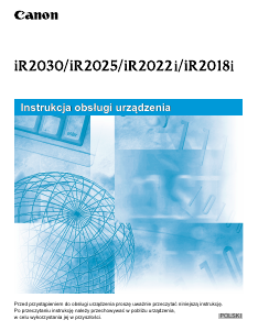 Instrukcja Canon iR2025 Drukarka wielofunkcyjna