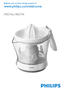 Посібник Philips HR2746 Соковижималка для цитрусових