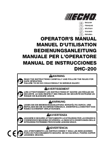 Manual de uso Echo DHC-200 Tijeras cortasetos