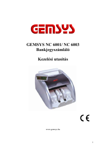Használati útmutató Gemsys NC 6001 Bankjegyszámláló