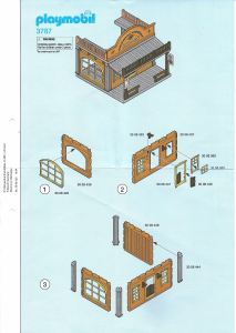 Manual Playmobil set 3787 Western Golden Nugget saloon