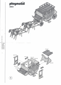 Bedienungsanleitung Playmobil set 3803 Western Kutsche