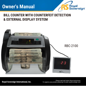 Handleiding Royal Sovereign RBC-2100 Biljettelmachine