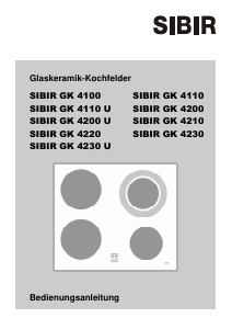 Bedienungsanleitung SIBIR GK 4110 U Kochfeld