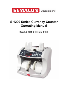 Manual Semacon S-1200 Banknote Counter