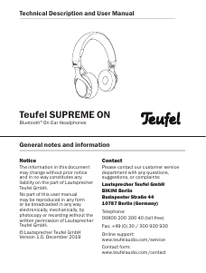 Manual Teufel Supreme On Headphone