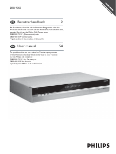 Manual Philips DSR9005 Digital Receiver