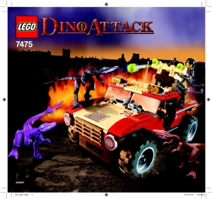 Manual de uso Lego set 7475 Dino Fire hammer contra Mutant lizards