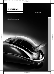Bedienungsanleitung Siemens VS07GP1266 Staubsauger