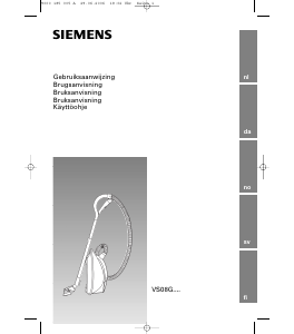 Bruksanvisning Siemens VS08G2032 Støvsuger