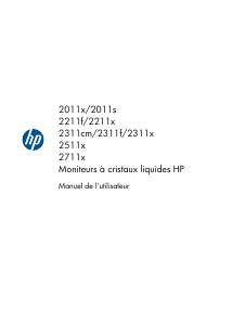 Mode d’emploi HP 2211x Moniteur LCD