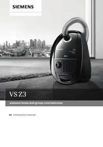 Manual Siemens VSZ3A330 Vacuum Cleaner