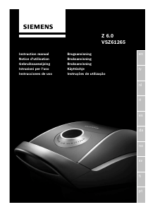 Manual de uso Siemens VSZ61265 Aspirador