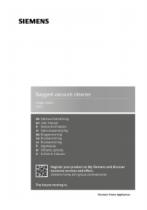 Bruksanvisning Siemens VSZ7A400 Dammsugare