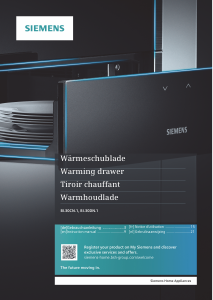 Manual Siemens BI630DNS1 Warming Drawer