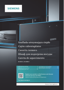 Руководство Siemens BI830CNB1 Ящик для подогрева посуды