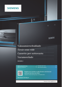 Manuale Siemens BV830ENB1 Cassetto scaldavivande